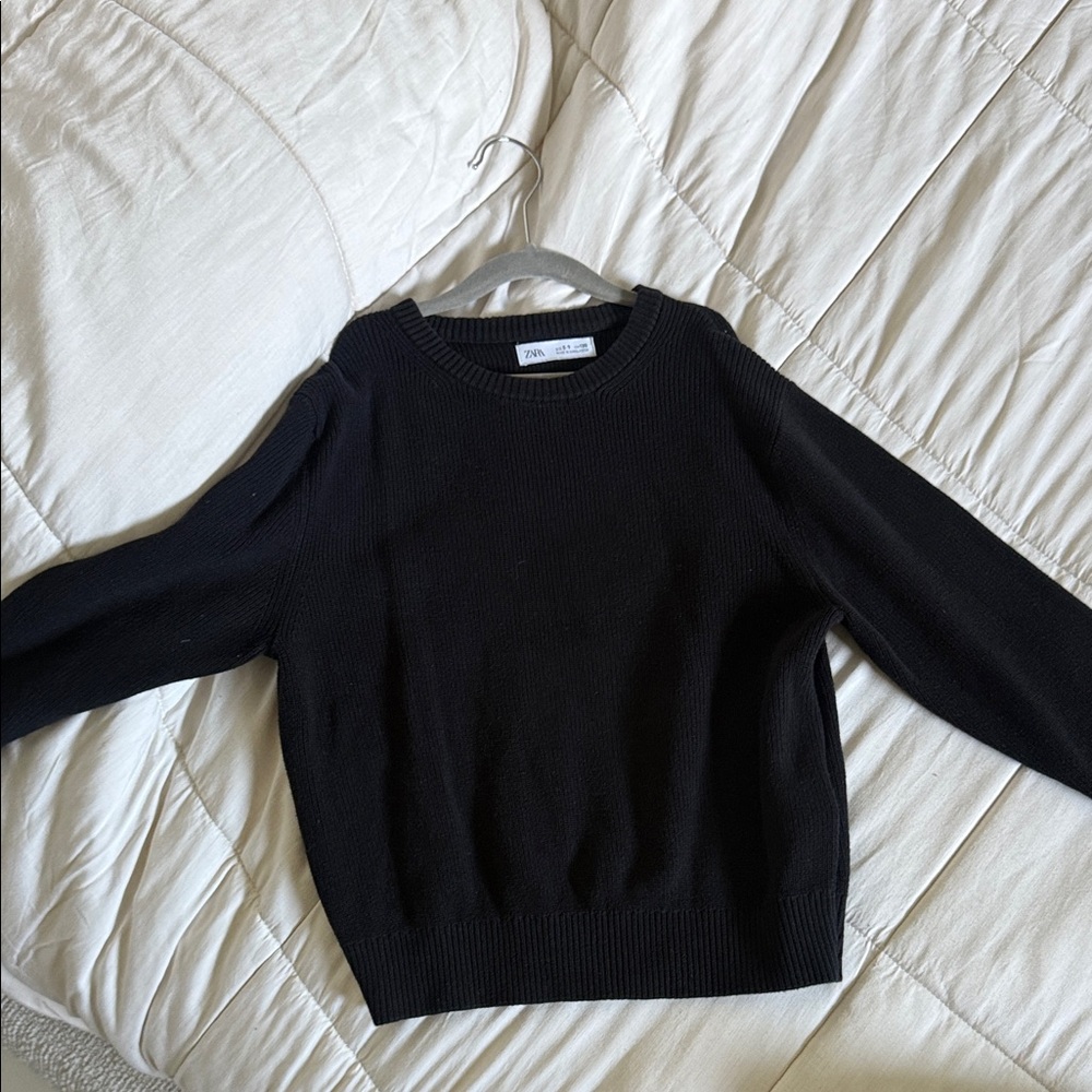 Little boys Black Sweater zara